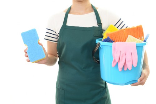 Professional cleaners working in a Merton home with attention to detail
